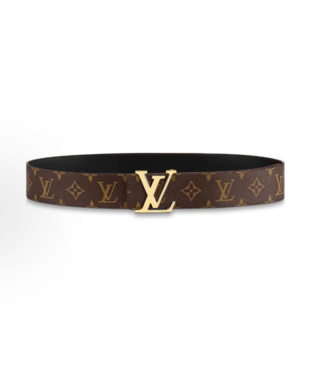 LOUIS VUITTON Коричневый кожаный ремень, фото 5