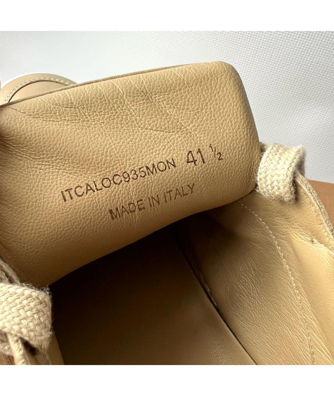 BURBERRY Бежевые текстильные кеды, фото 6