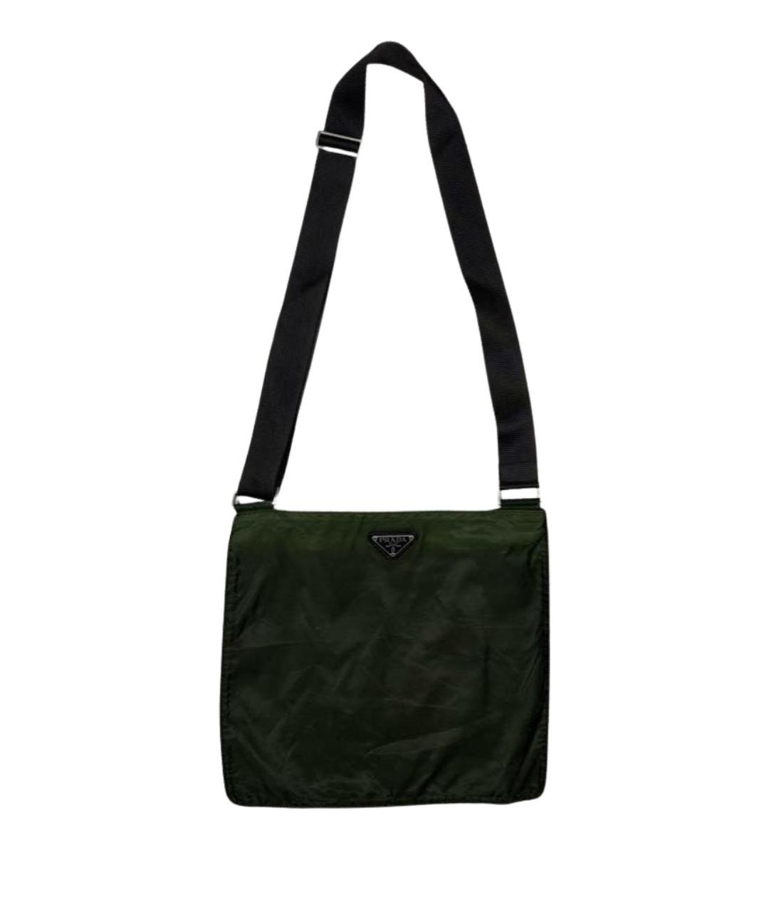 PRADA Зеленая синтетическая сумка на плечо, фото 1
