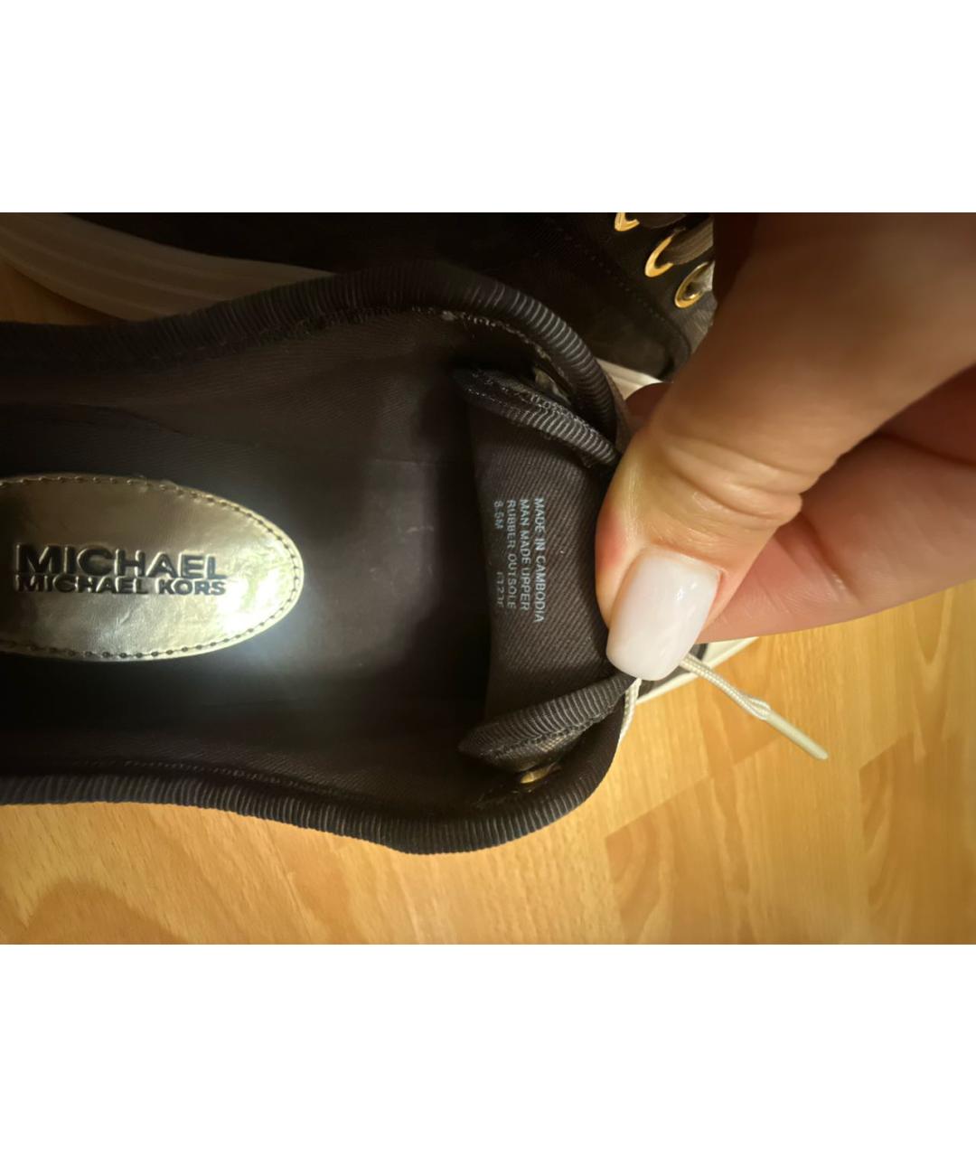 MICHAEL KORS Коричневые кожаные кеды, фото 6