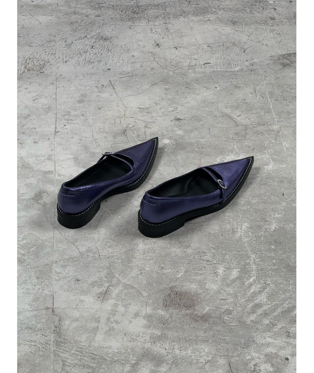 MM6 MAISON MARGIELA Фиолетовые туфли из лакированной кожи, фото 2