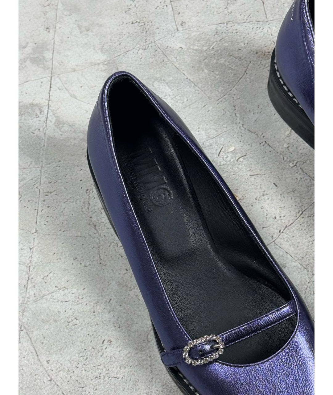 MM6 MAISON MARGIELA Фиолетовые туфли из лакированной кожи, фото 6