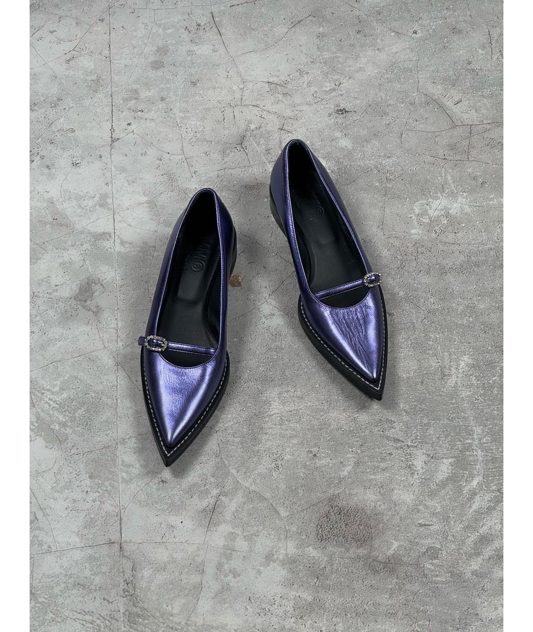 MM6 MAISON MARGIELA Фиолетовые туфли из лакированной кожи, фото 5