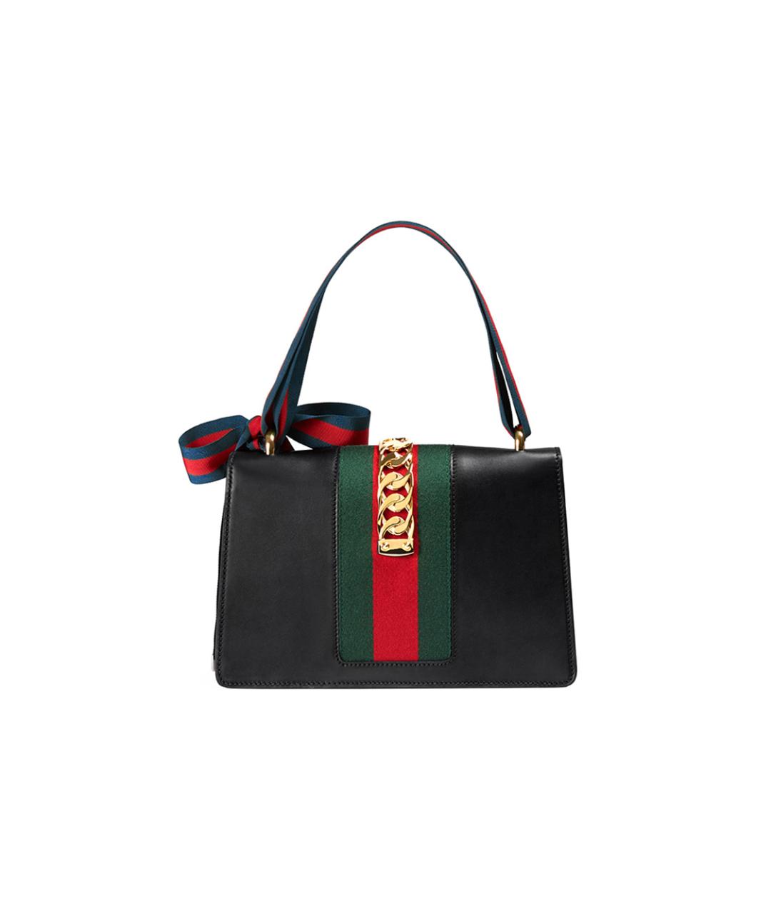 GUCCI Черная кожаная сумка через плечо, фото 3