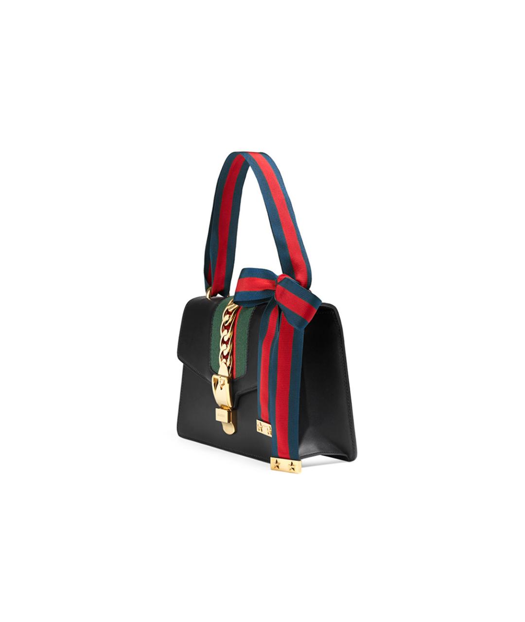 GUCCI Черная кожаная сумка через плечо, фото 2