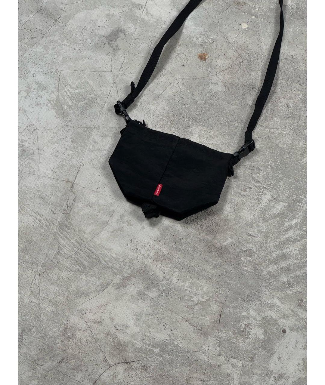 SUPREME Черная синтетическая сумка на плечо, фото 4