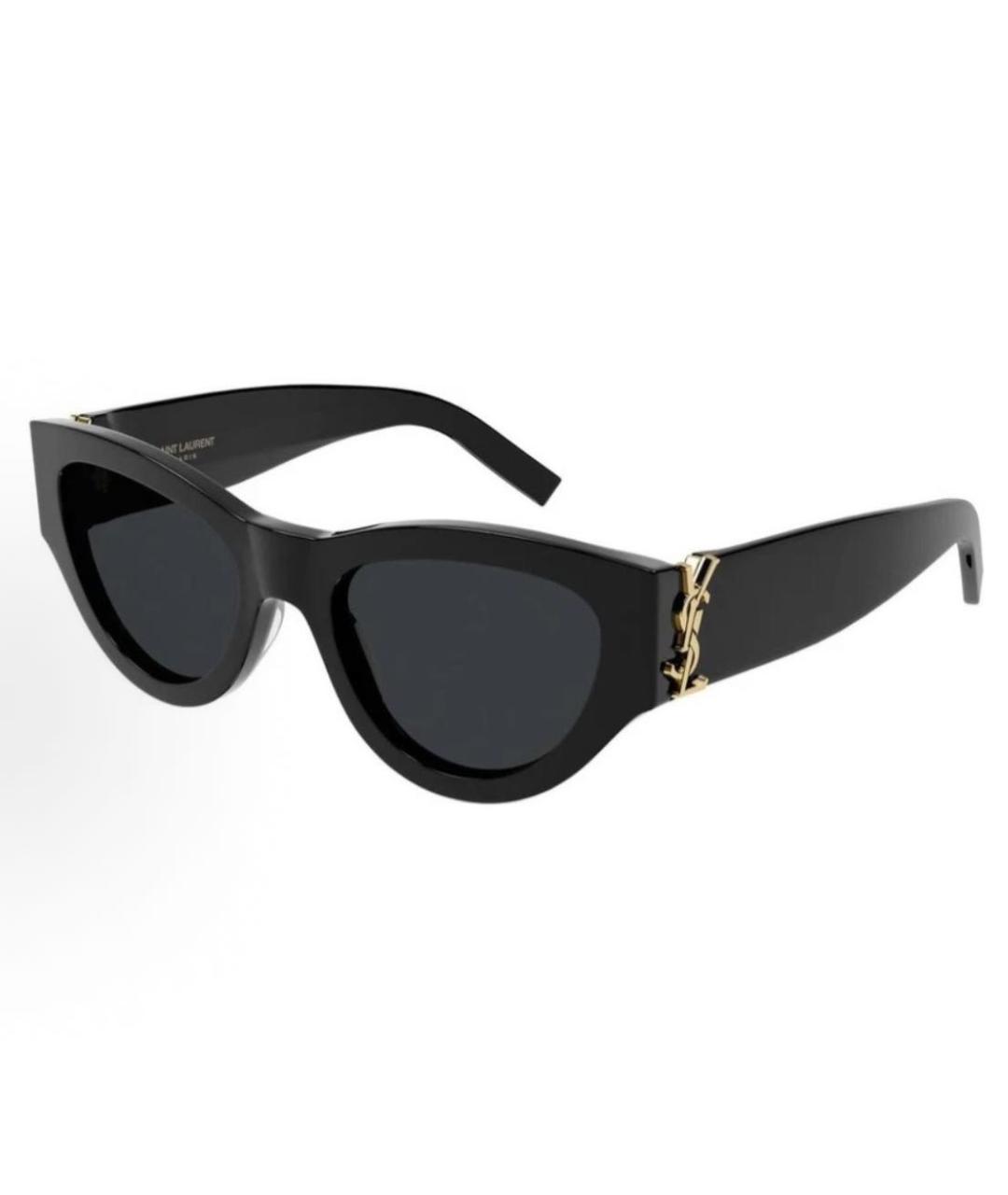 SAINT LAURENT Черные пластиковые солнцезащитные очки, фото 2