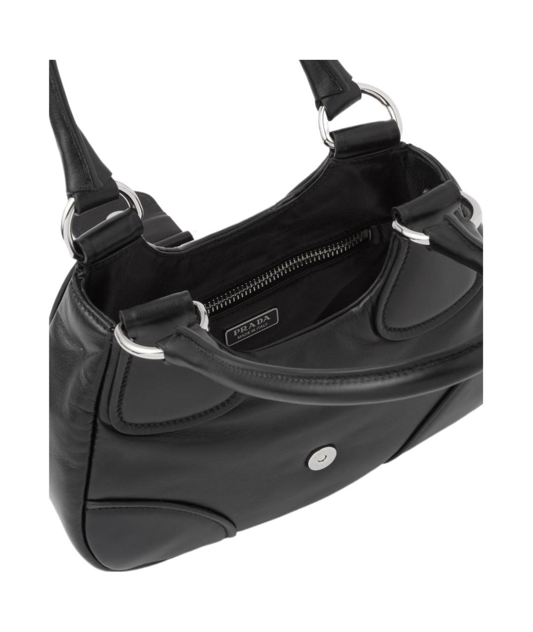 PRADA Черная кожаная сумка через плечо, фото 4