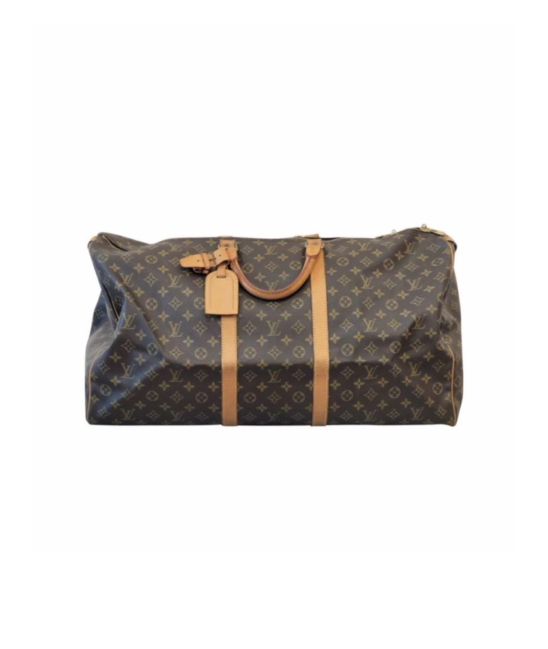 LOUIS VUITTON Коричневая кожаная дорожная/спортивная сумка, фото 1