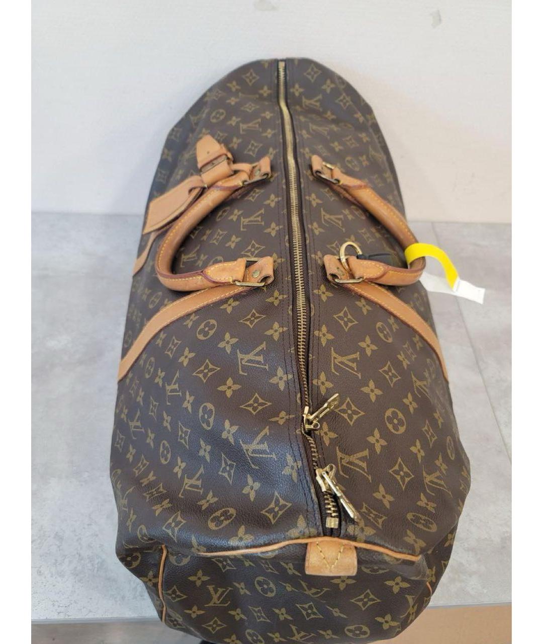 LOUIS VUITTON Коричневая кожаная дорожная/спортивная сумка, фото 5