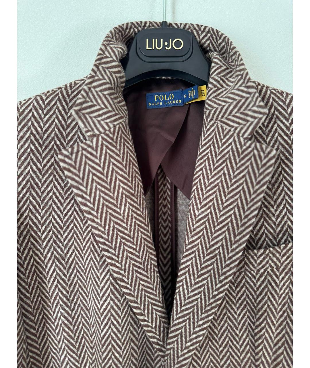 POLO RALPH LAUREN Коричневый шерстяной жакет/пиджак, фото 3