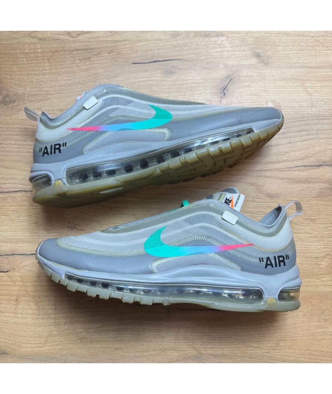 NIKE Серые резиновые низкие кроссовки / кеды, фото 7