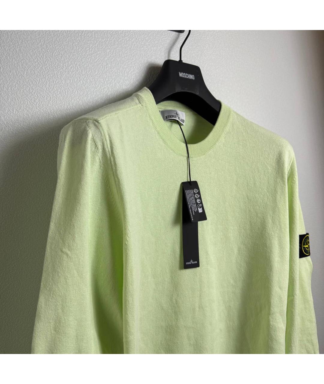 STONE ISLAND Салатовый джемпер / свитер, фото 4
