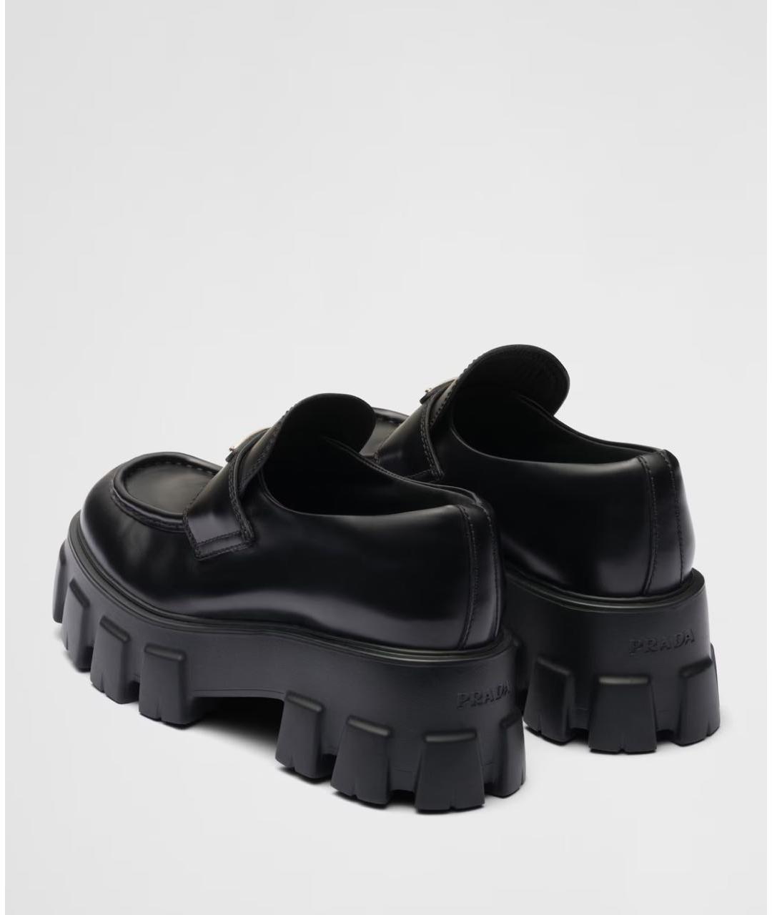 PRADA Черные кожаные лоферы, фото 4