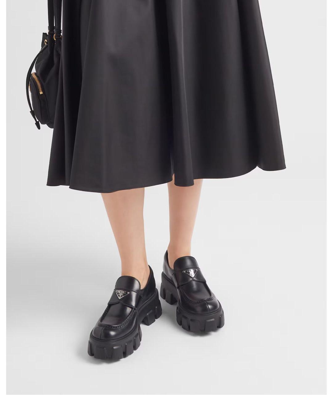 PRADA Черные кожаные лоферы, фото 5