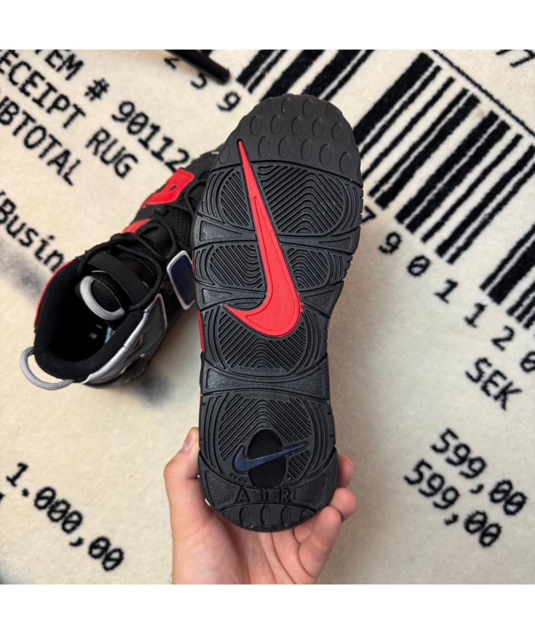 NIKE Красные кожаные низкие кроссовки / кеды, фото 5