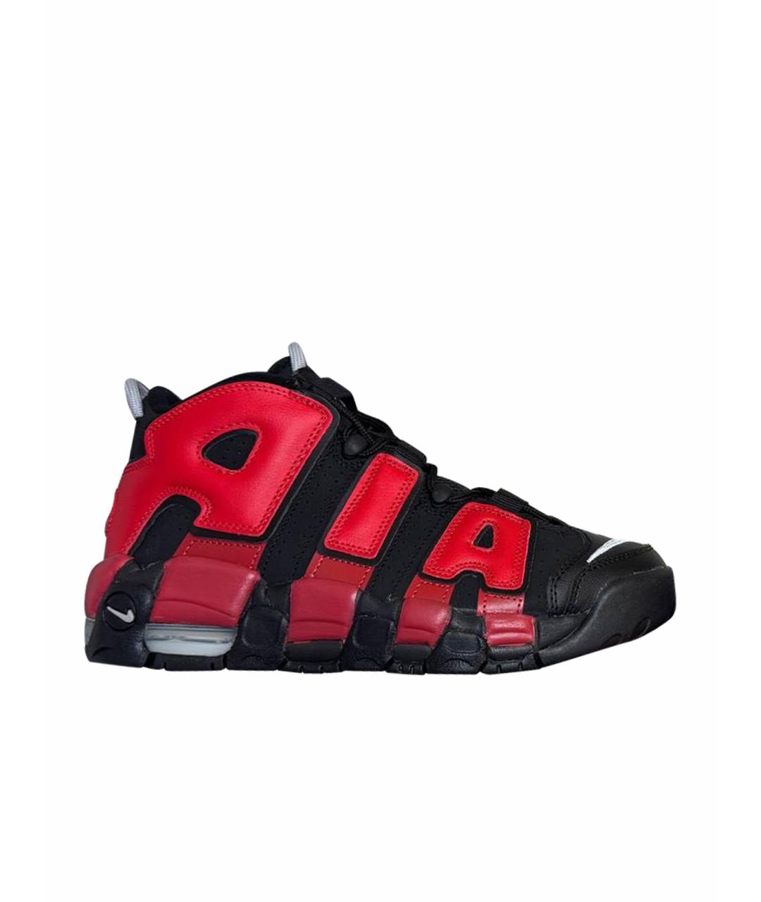 NIKE Красные кожаные низкие кроссовки / кеды, фото 1