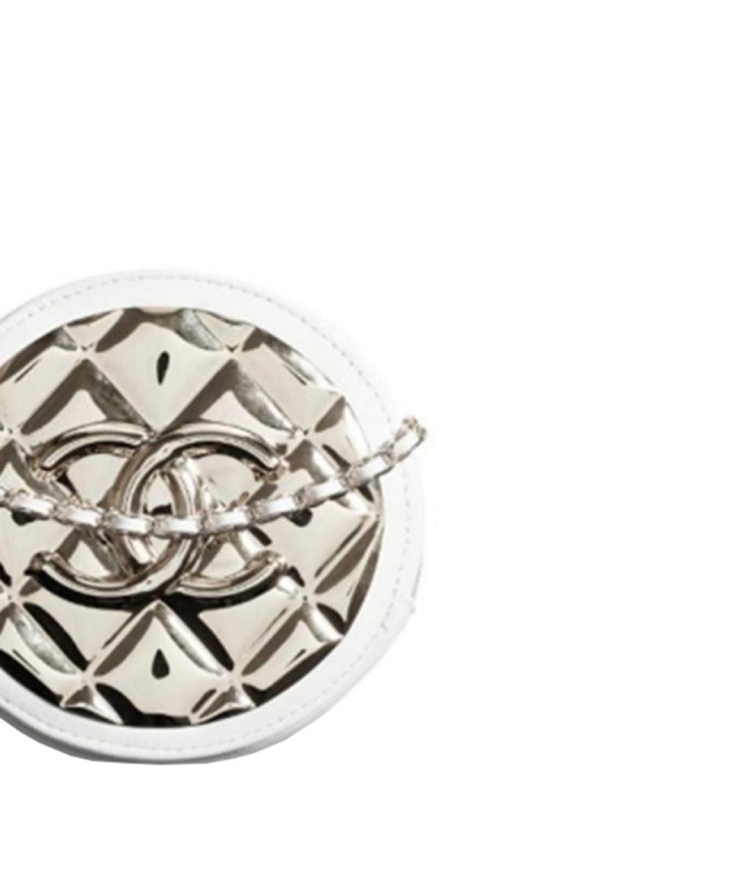 CHANEL Белая кожаная сумка через плечо, фото 2