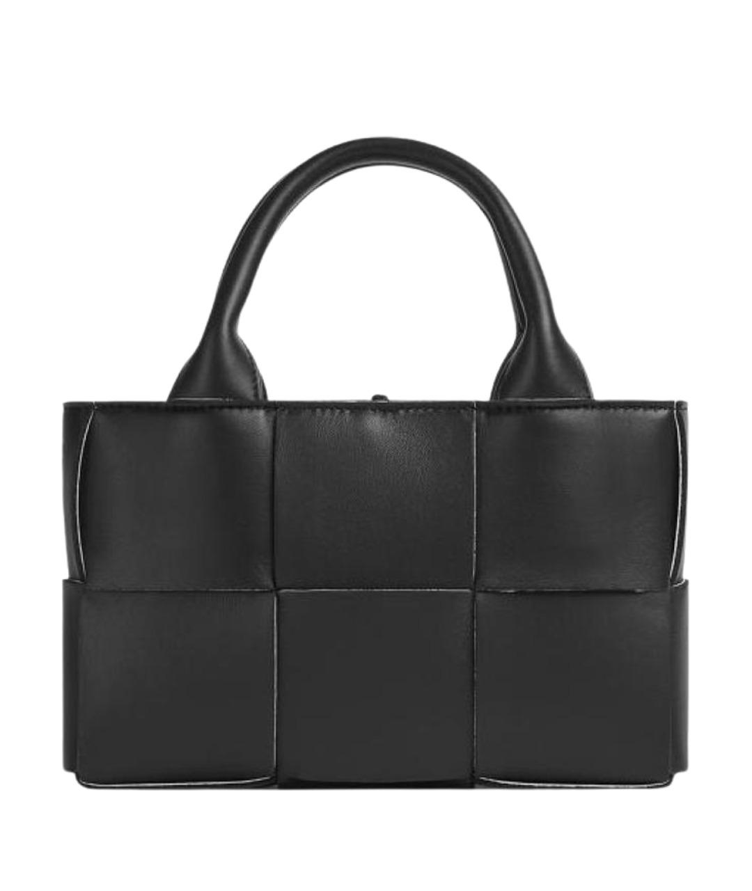 BOTTEGA VENETA Черная кожаная сумка через плечо, фото 1