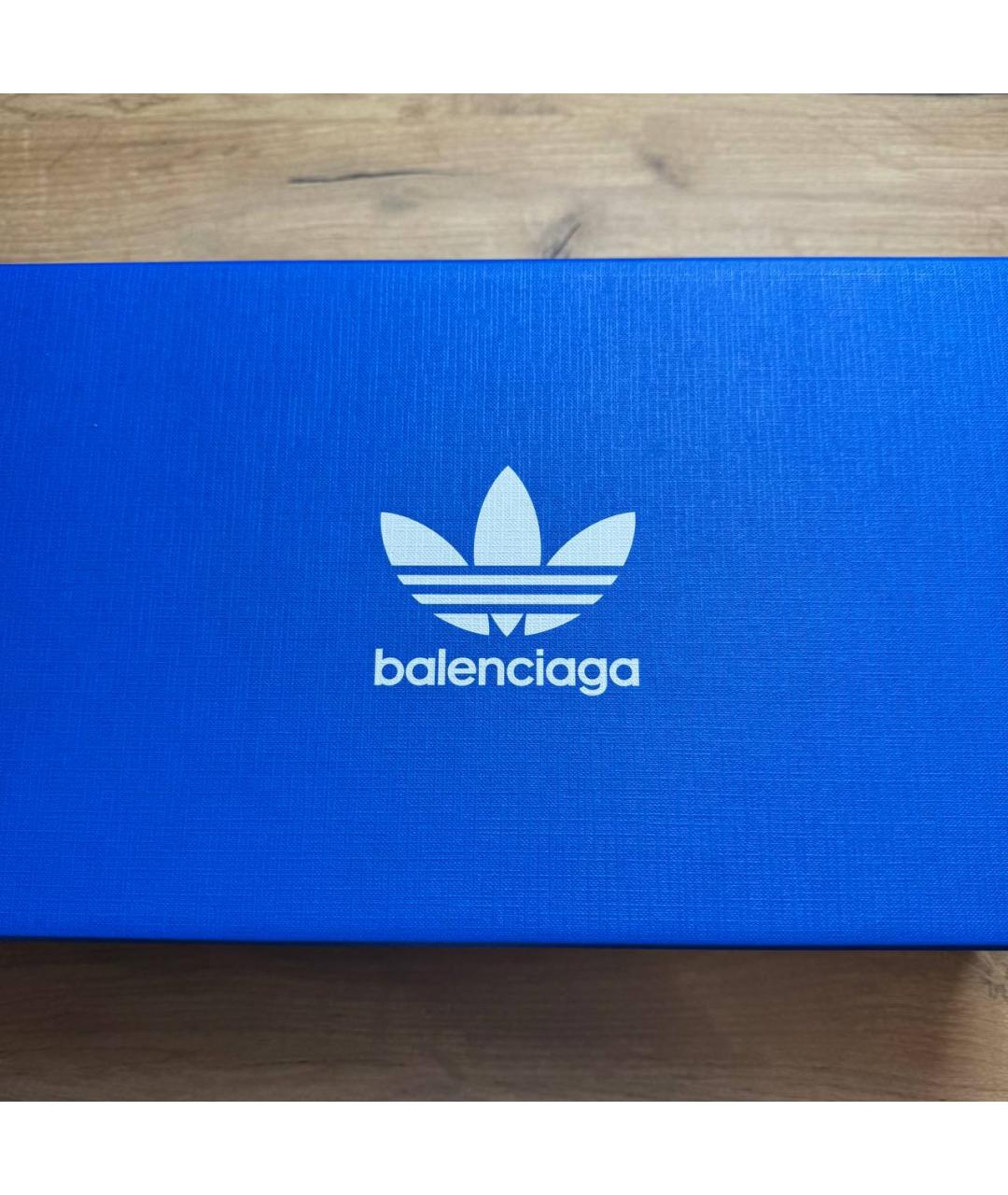 BALENCIAGA Черные кожаные низкие кроссовки / кеды, фото 9