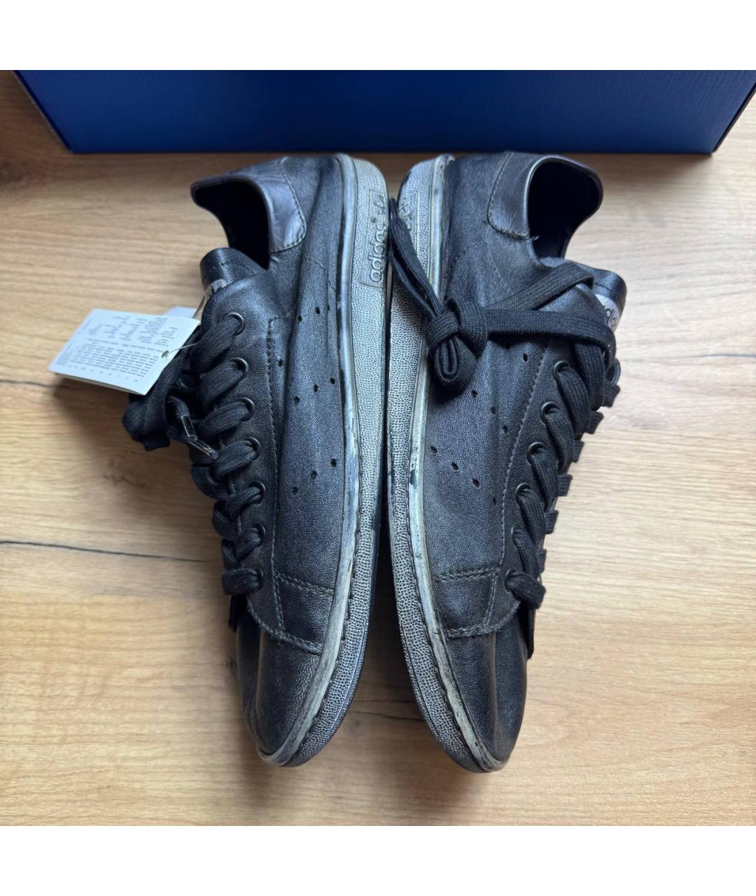 BALENCIAGA Черные кожаные низкие кроссовки / кеды, фото 10