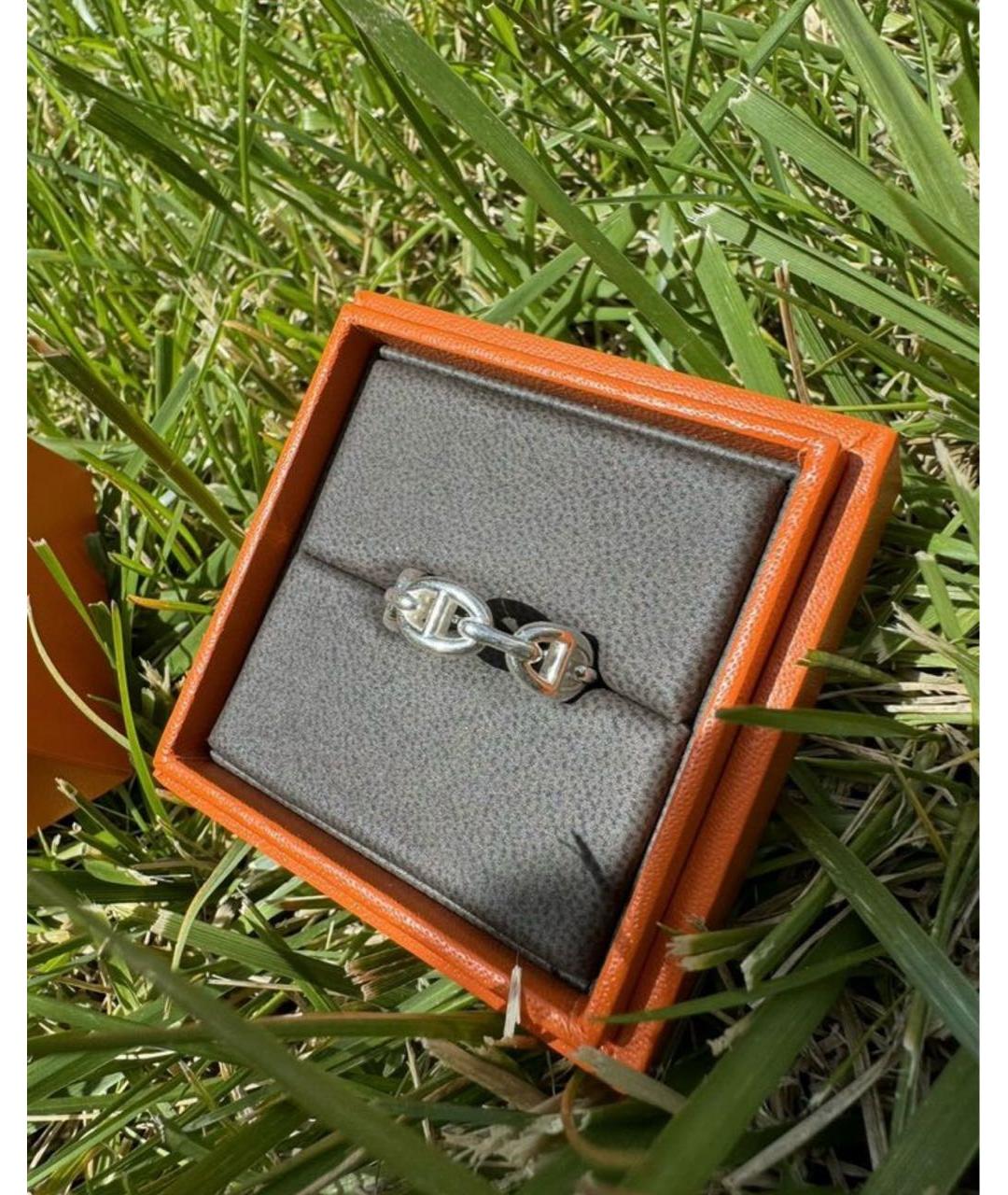 HERMES Серебряное серебряное кольцо, фото 4