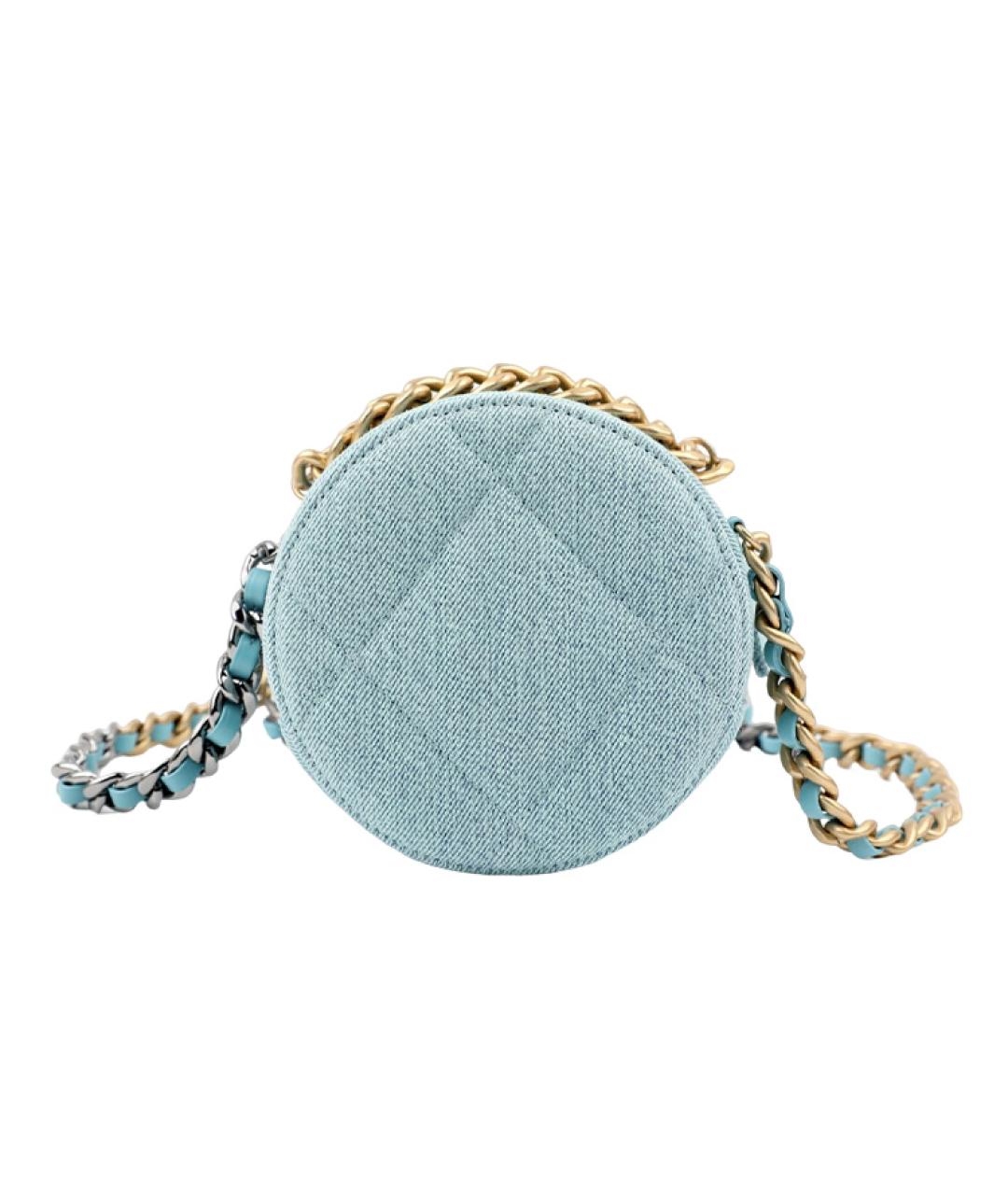 CHANEL Голубая сумка через плечо, фото 2