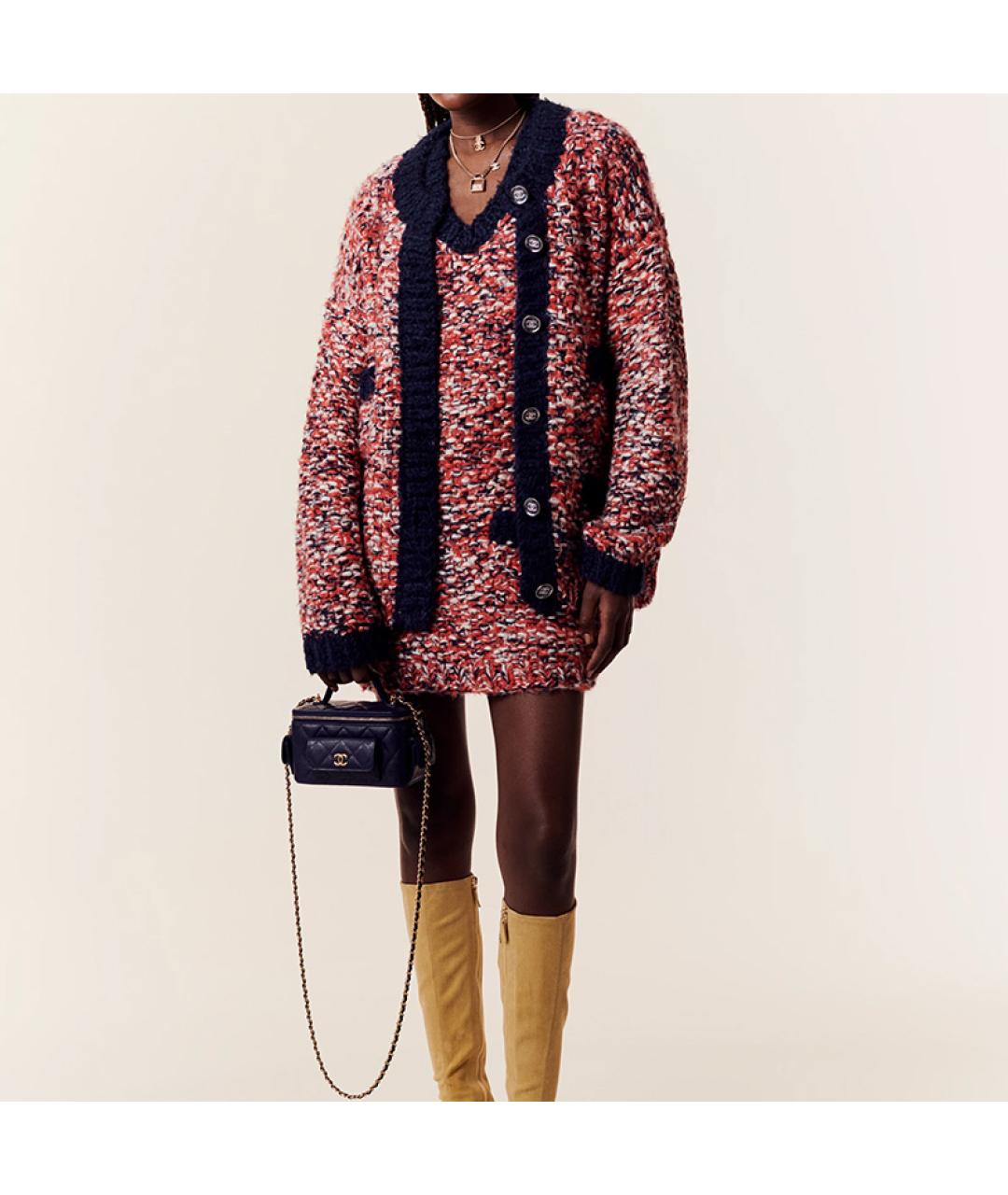 CHANEL Темно-синяя кожаная сумка через плечо, фото 5