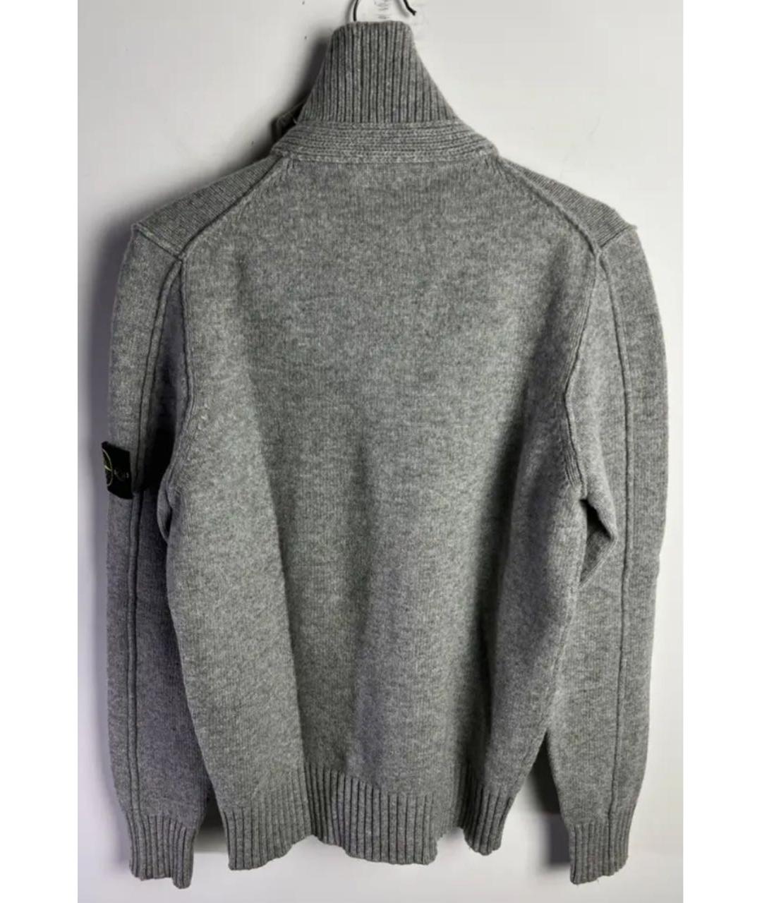 STONE ISLAND Серый шерстяной джемпер / свитер, фото 2