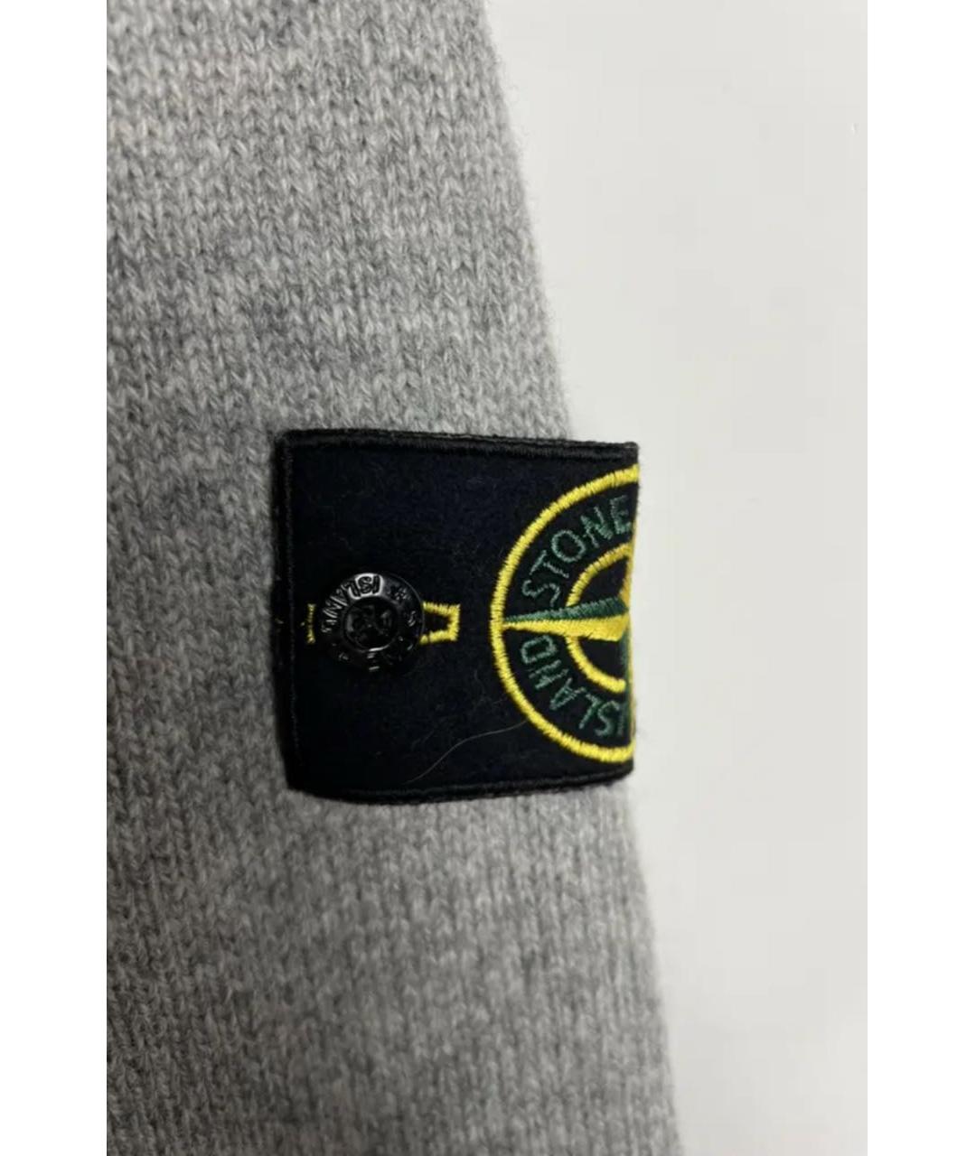 STONE ISLAND Серый шерстяной джемпер / свитер, фото 5
