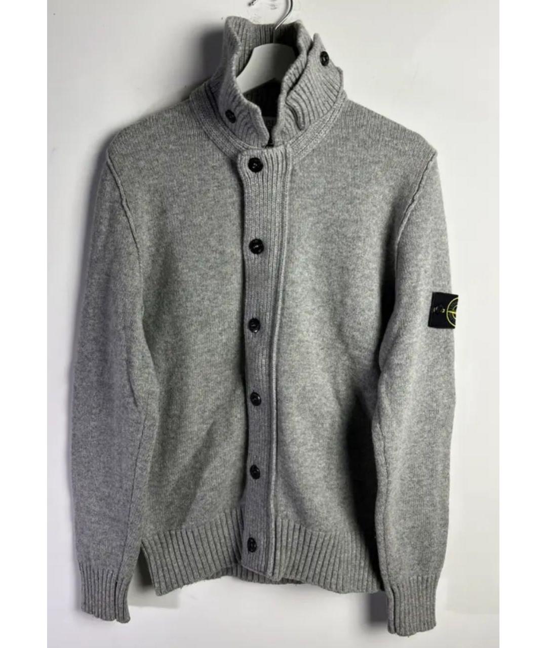 STONE ISLAND Серый шерстяной джемпер / свитер, фото 7