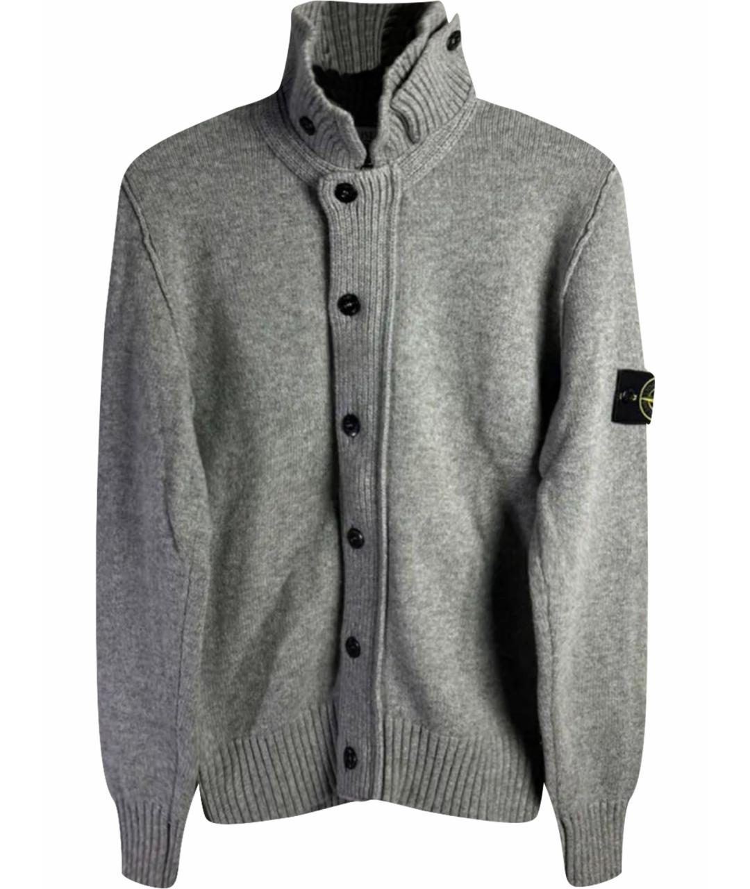 STONE ISLAND Серый шерстяной джемпер / свитер, фото 1