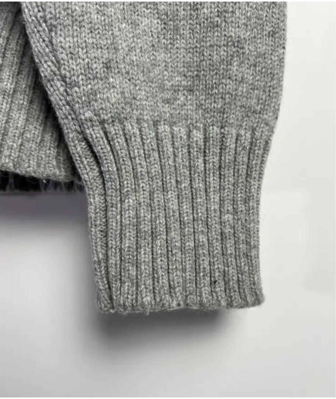 STONE ISLAND Серый шерстяной джемпер / свитер, фото 4