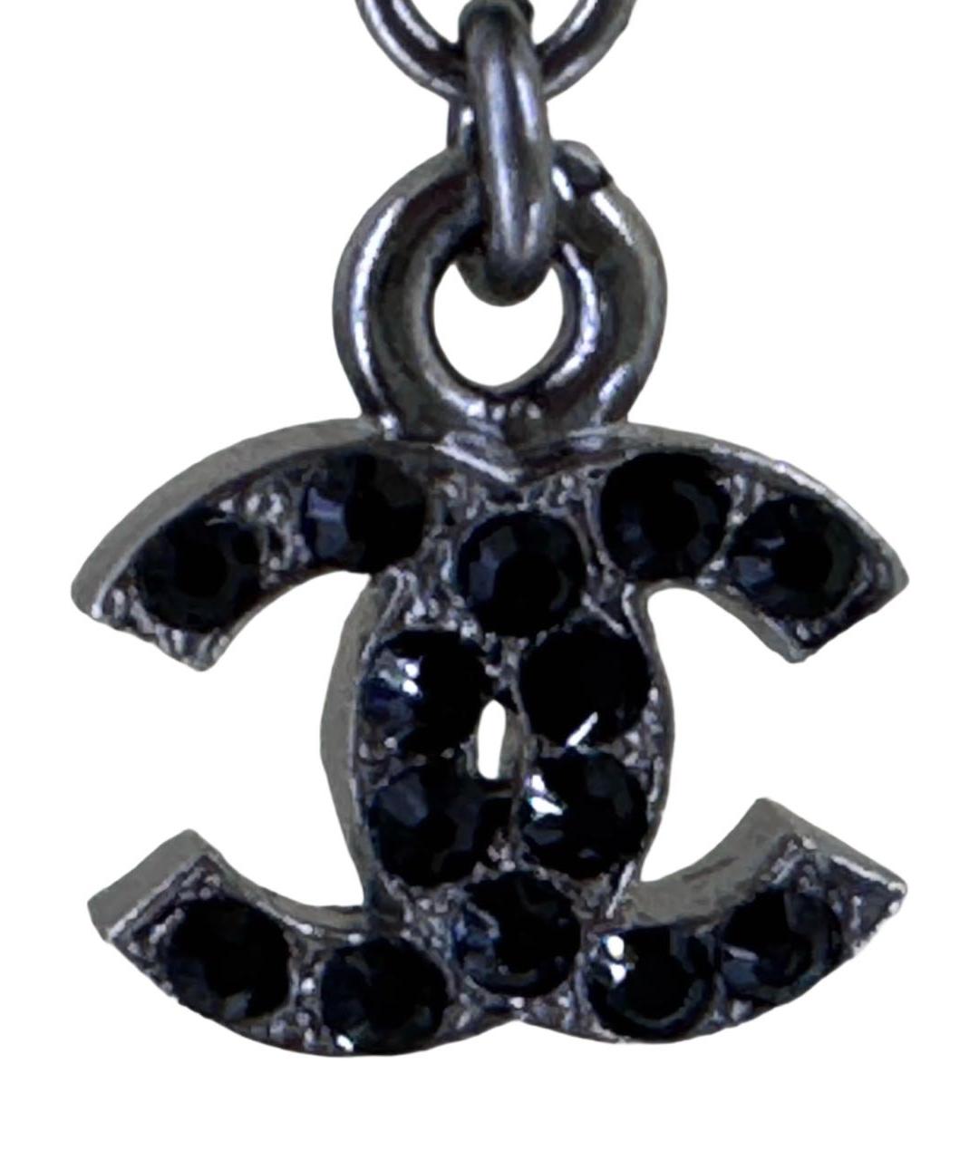 CHANEL Синие металлические серьги, фото 5