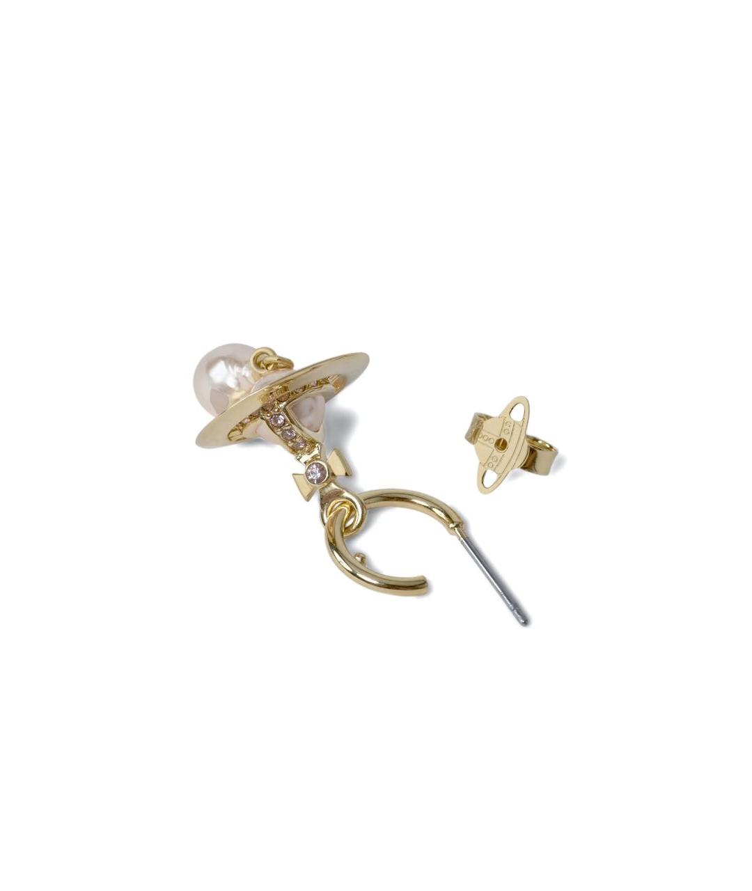 VIVIENNE WESTWOOD Золотые латунные серьги, фото 2