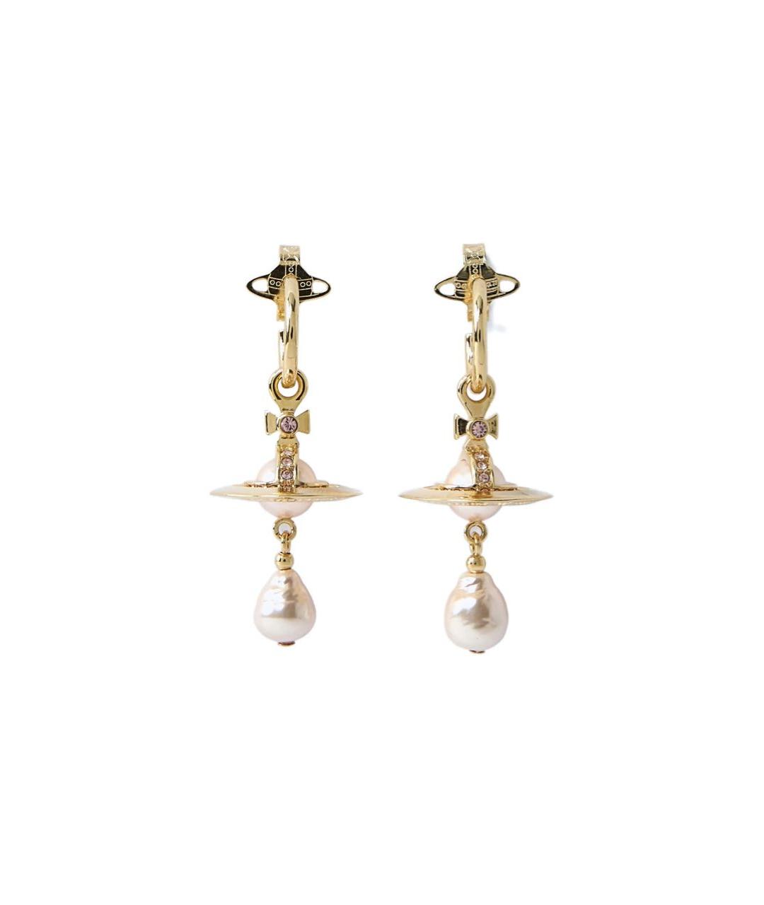 VIVIENNE WESTWOOD Золотые латунные серьги, фото 1