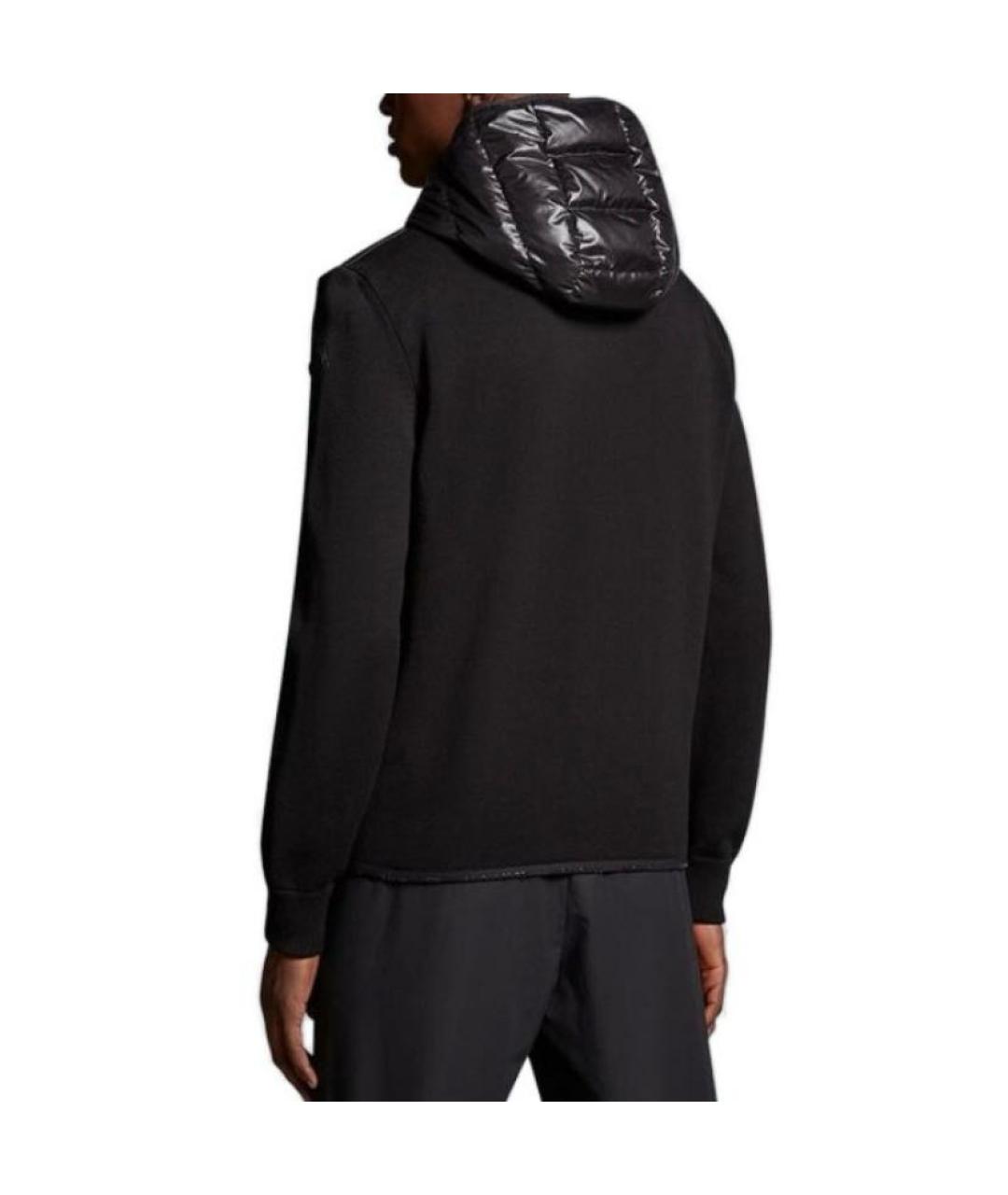 MONCLER Черный хлопковый кардиган, фото 6
