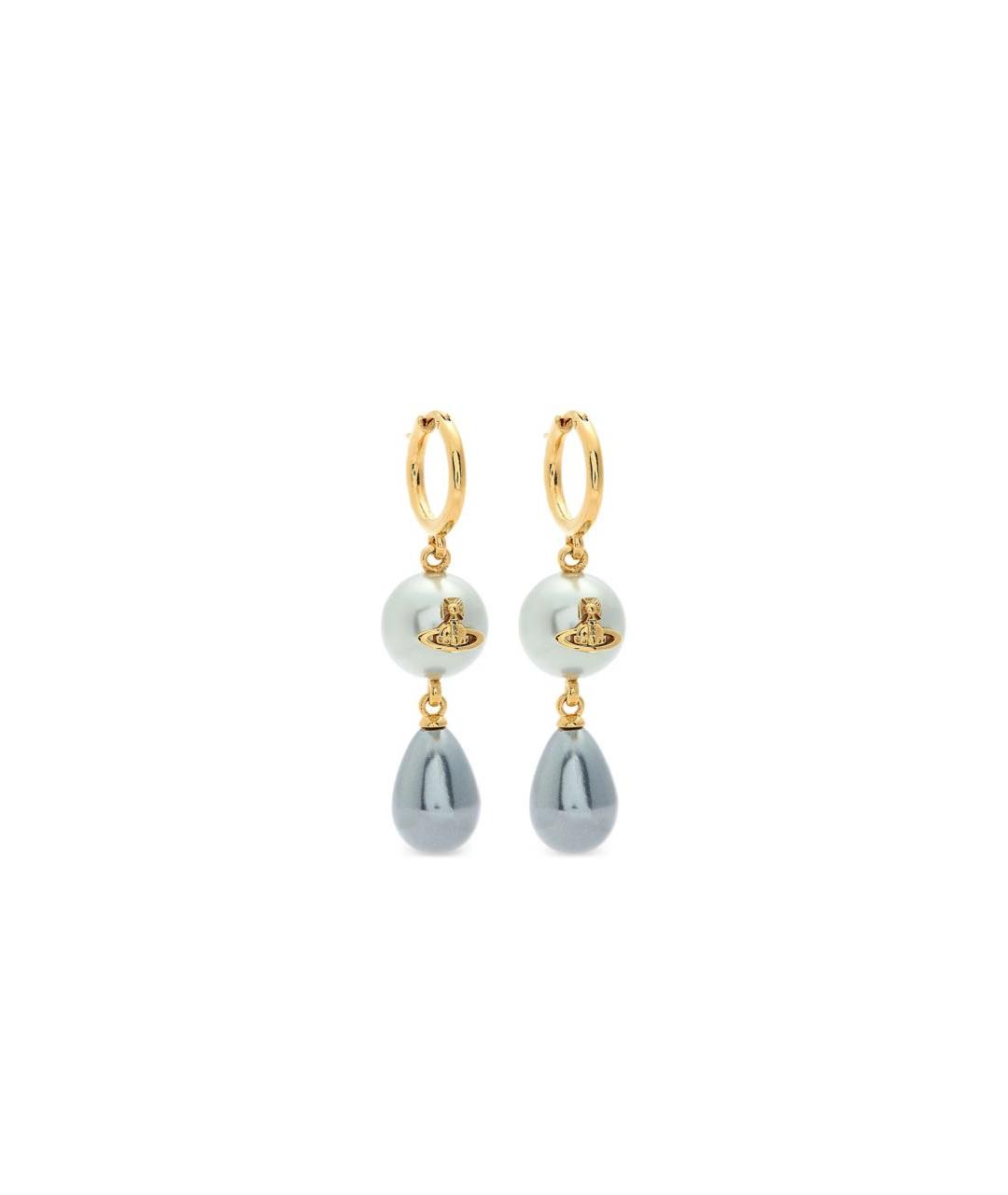 VIVIENNE WESTWOOD Золотые латунные серьги, фото 1