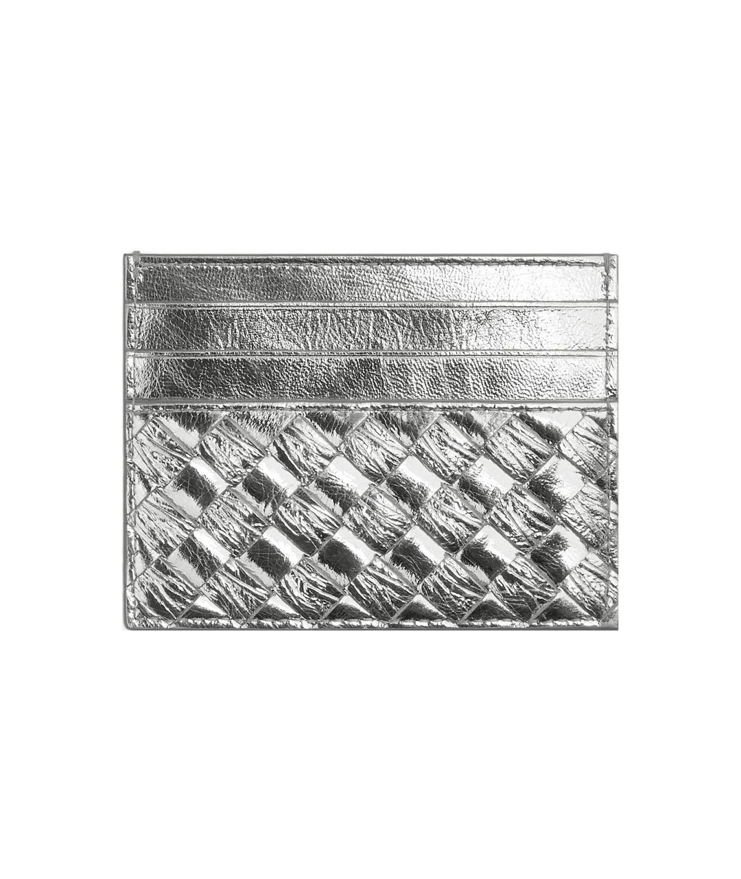 BOTTEGA VENETA Серебрянный кожаный кардхолдер, фото 2