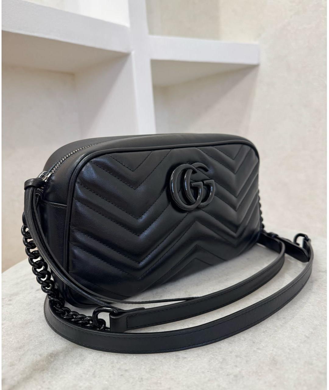 GUCCI Черная кожаная сумка через плечо, фото 3