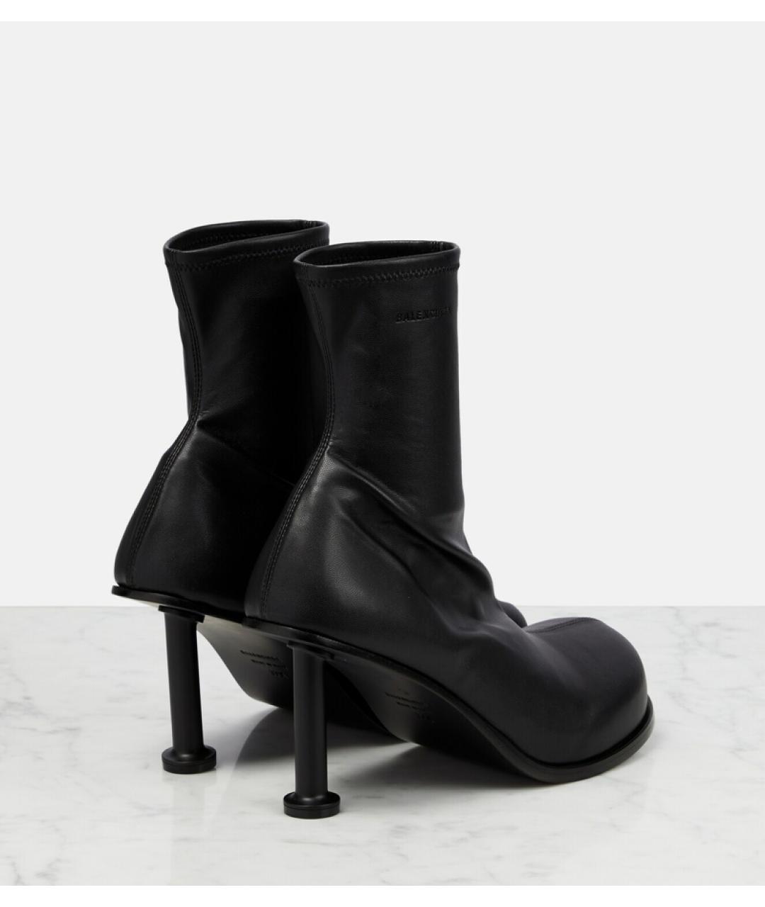 BALENCIAGA Черные кожаные ботильоны, фото 7