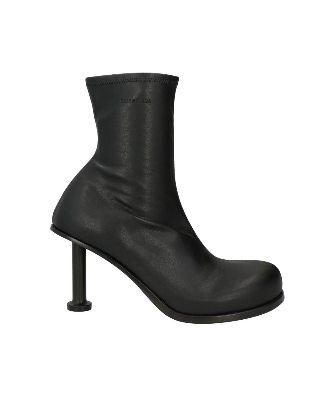 BALENCIAGA Черные кожаные ботильоны, фото 1