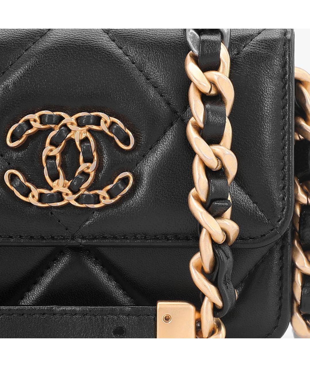 CHANEL Черная кожаная сумка через плечо, фото 4