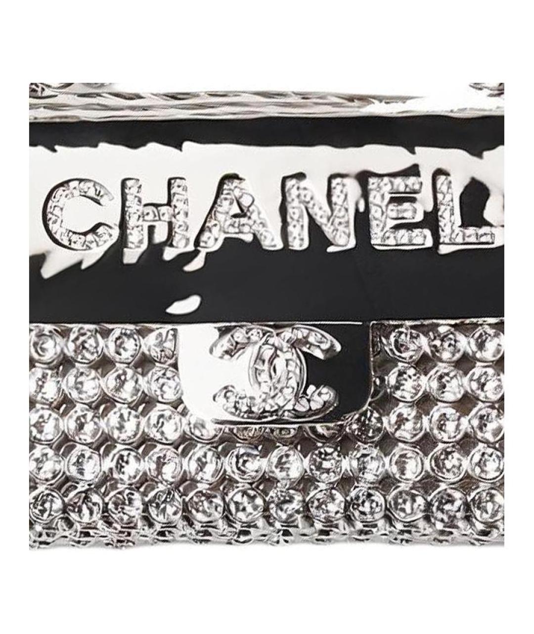 CHANEL Серебряная сумка через плечо, фото 4