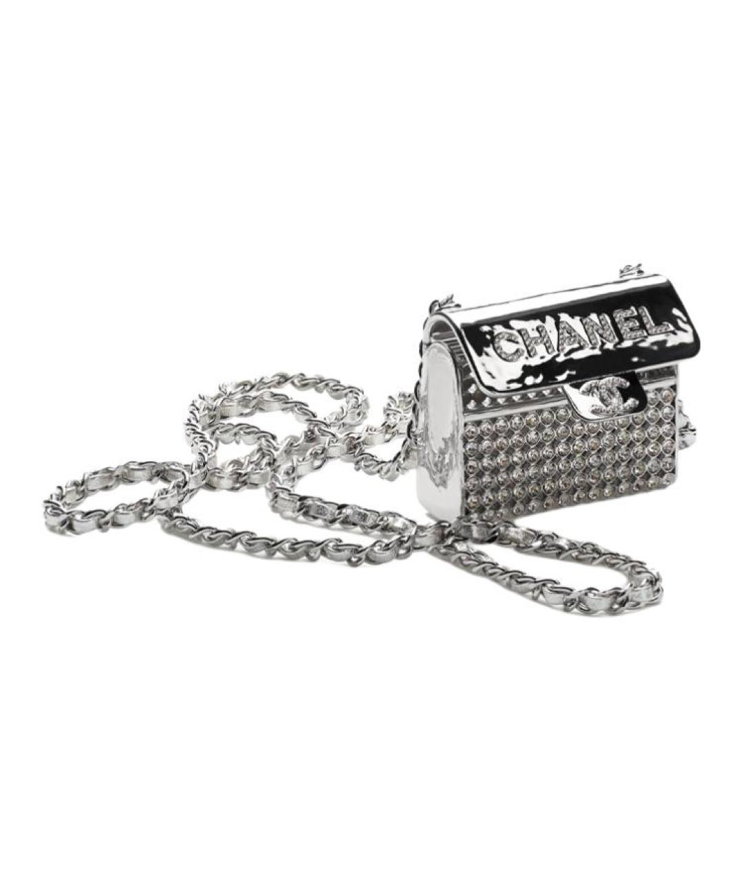 CHANEL Серебряная сумка через плечо, фото 1
