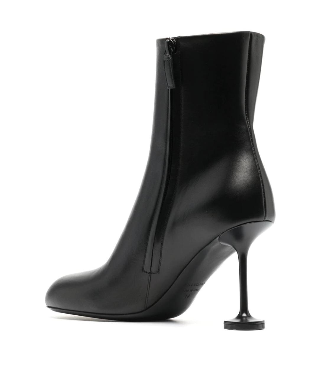 BALENCIAGA Черные кожаные ботильоны, фото 3
