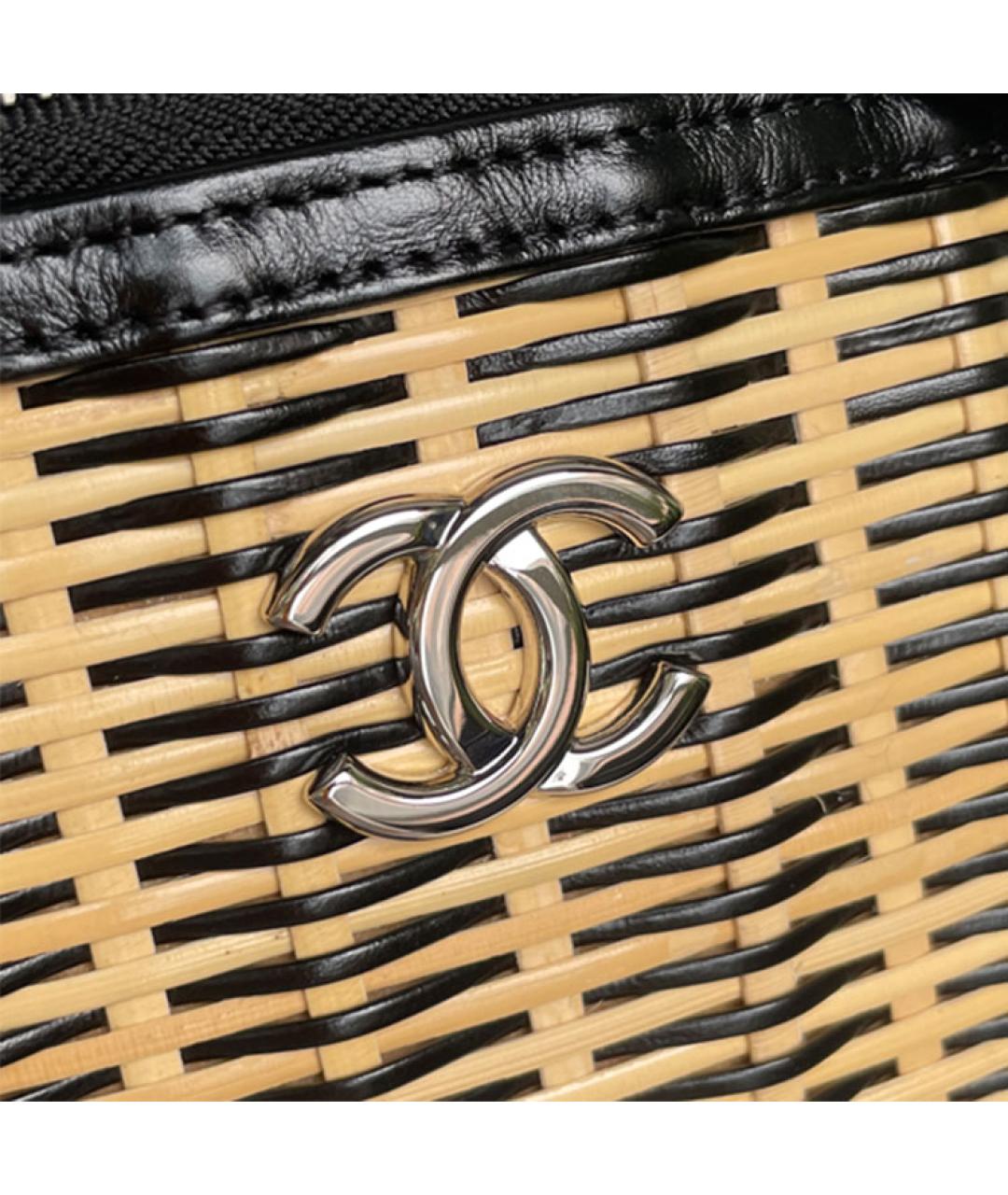 CHANEL Бежевая кожаная сумка через плечо, фото 4