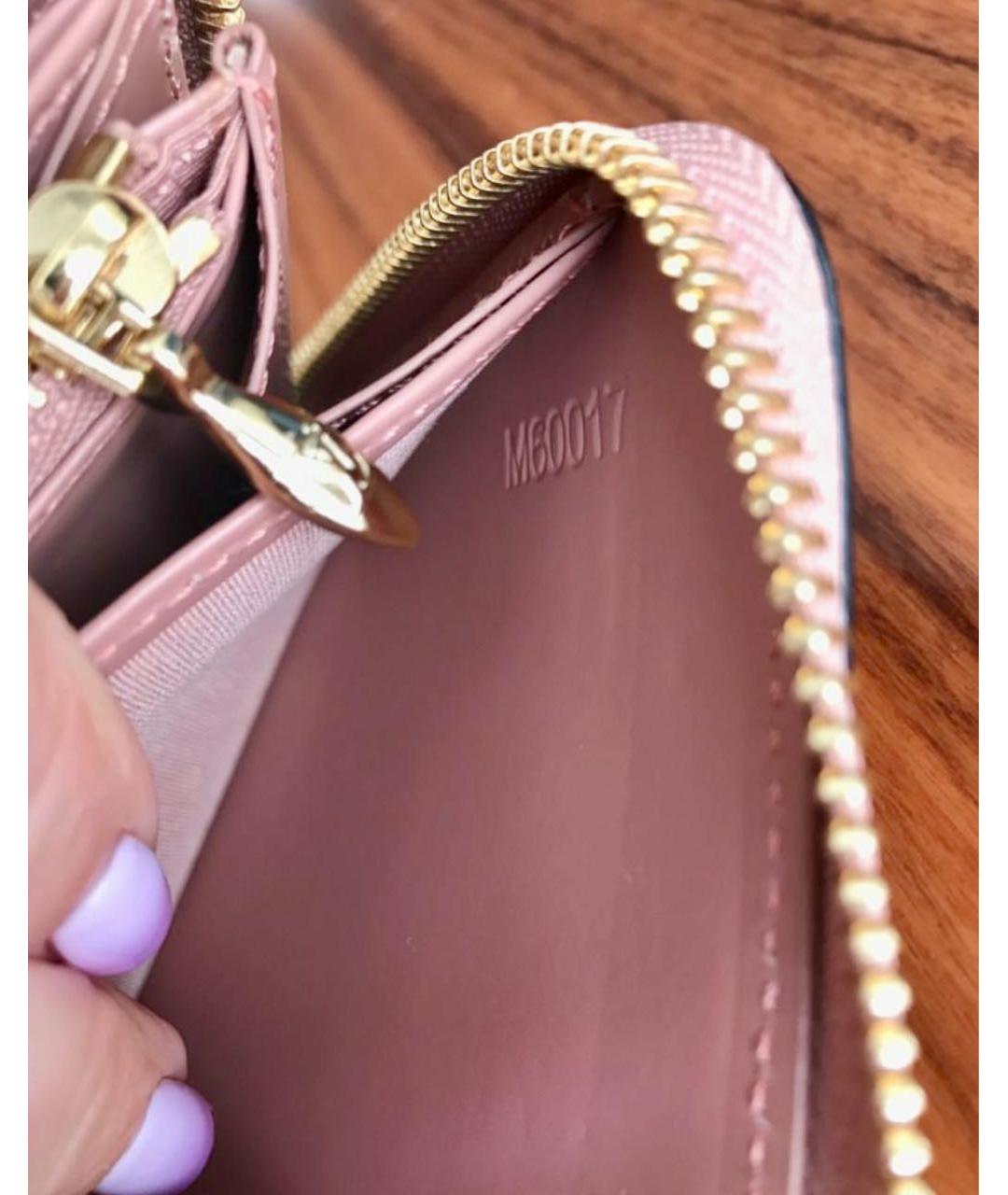 LOUIS VUITTON Коралловый кошелек из лакированной кожи, фото 8
