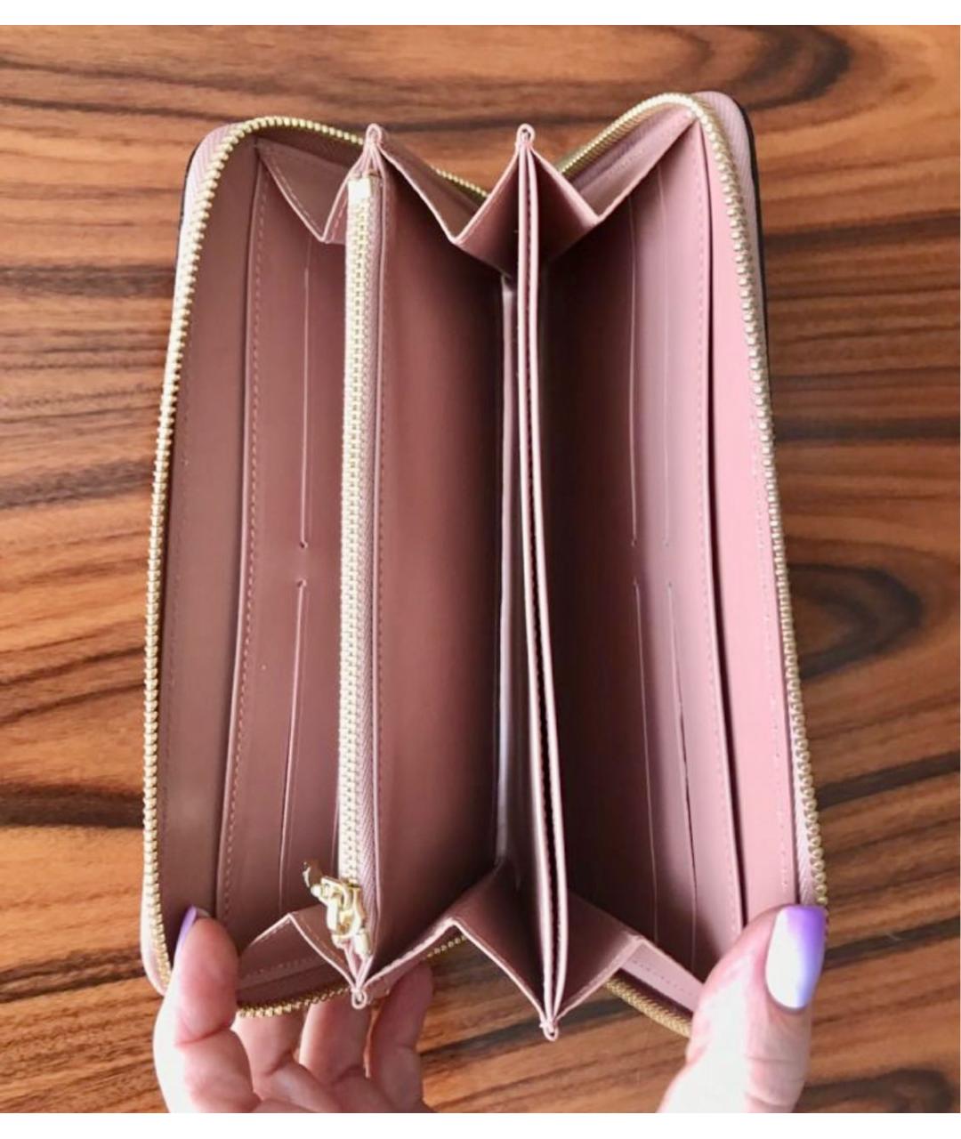LOUIS VUITTON Коралловый кошелек из лакированной кожи, фото 4
