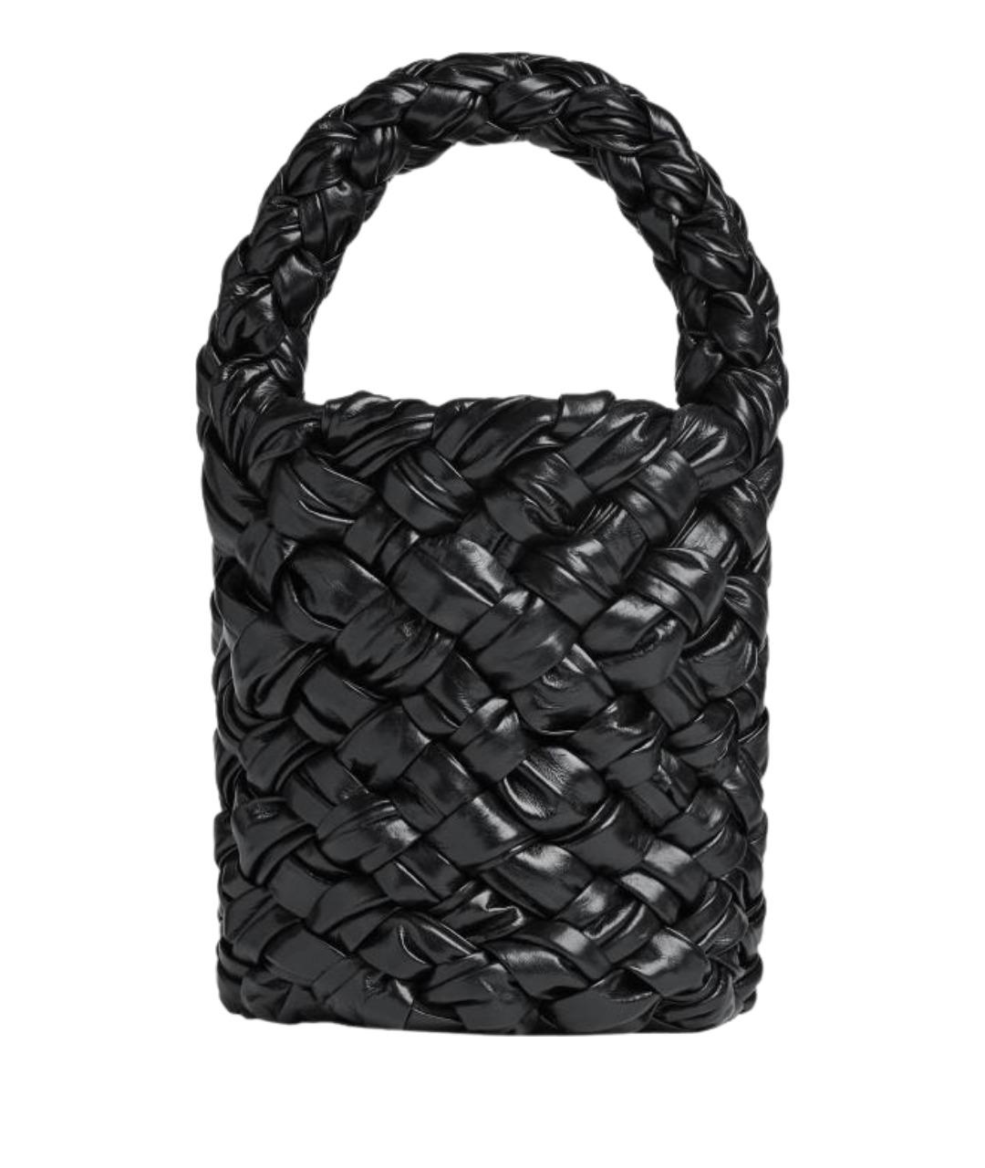 BOTTEGA VENETA Черная кожаная сумка через плечо, фото 1